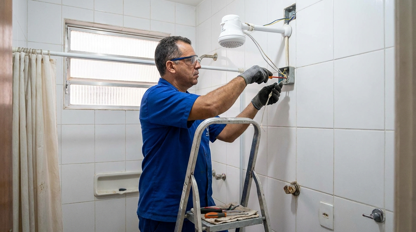 Instalacao de chuveiro eletrico em Atibaia‑SP