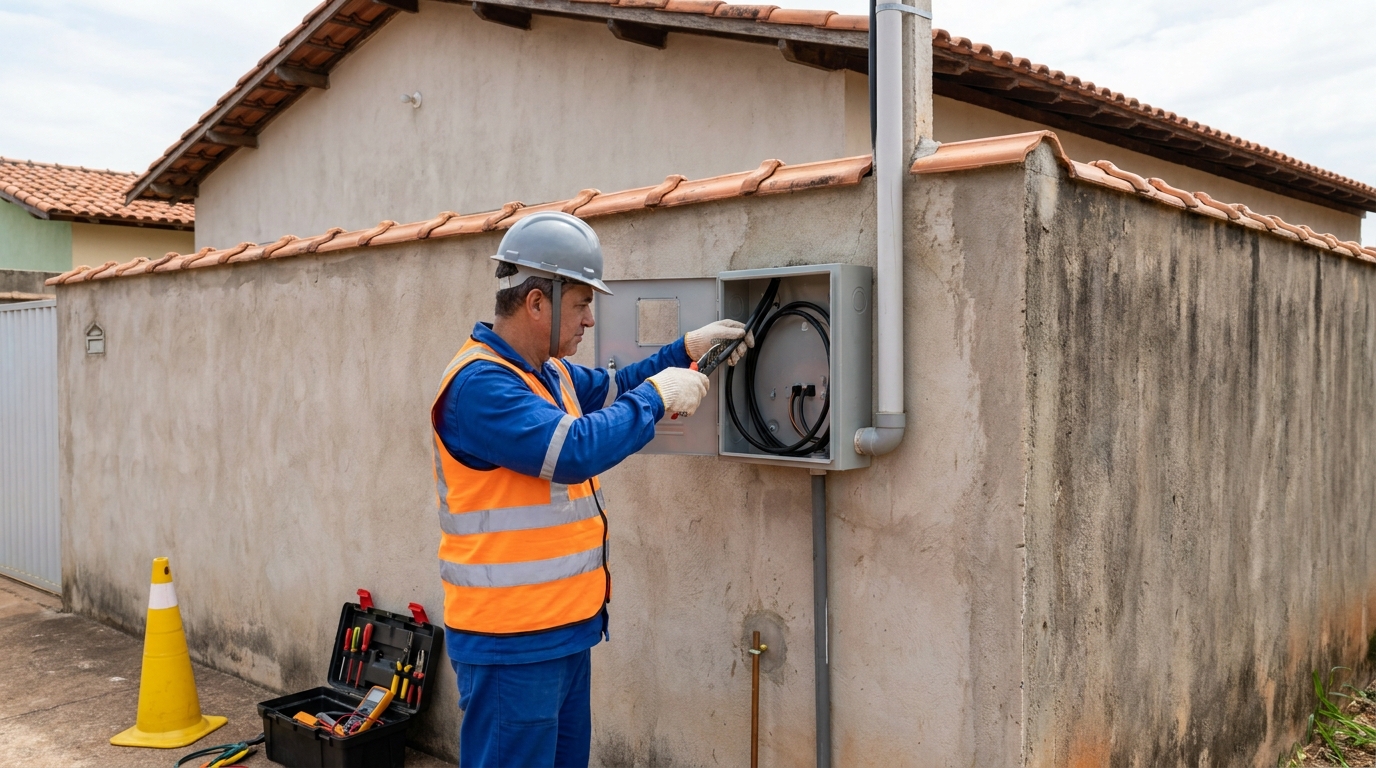 Instalacao de padrao de energia profissional em Atibaia‑SP