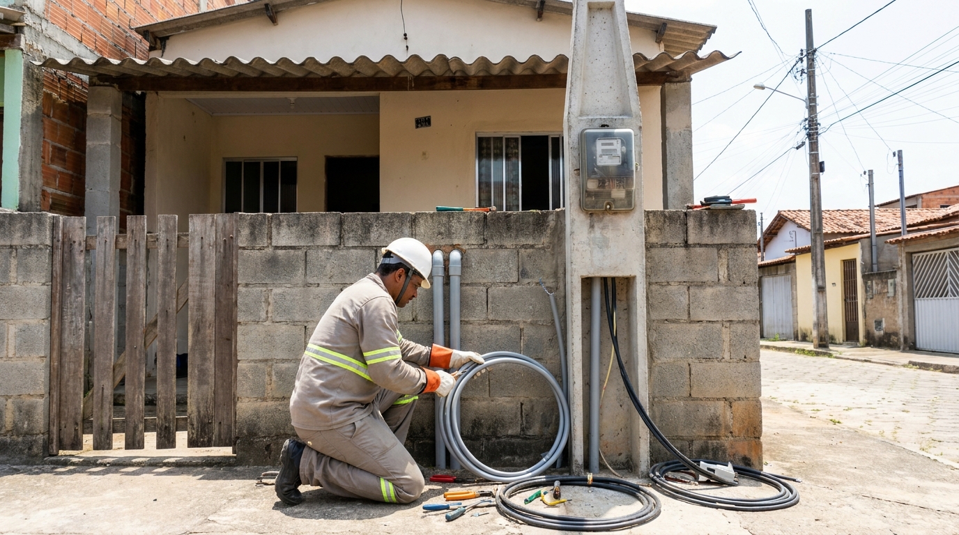 Instalacao de padrao de energia residencial em Atibaia‑SP