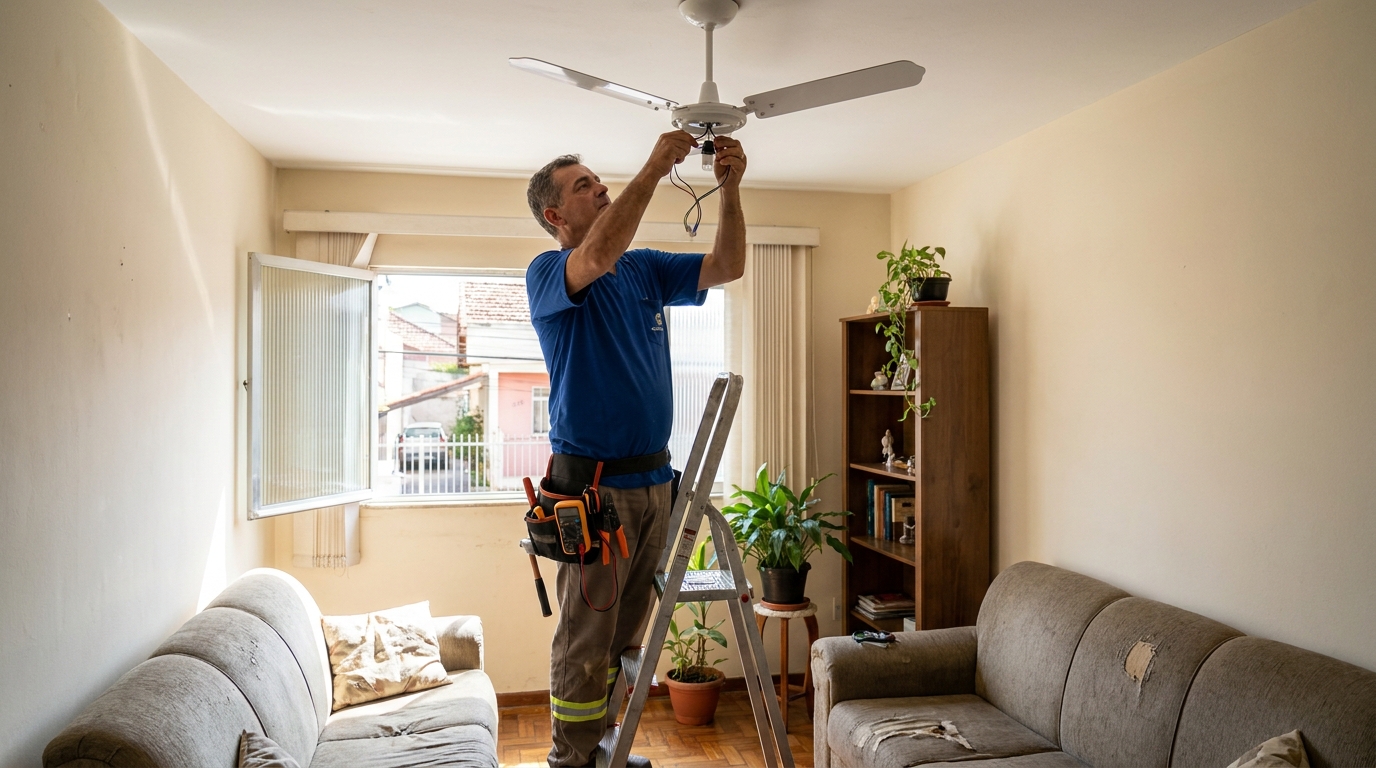 Instalacao de ventilador de teto em Atibaia‑SP